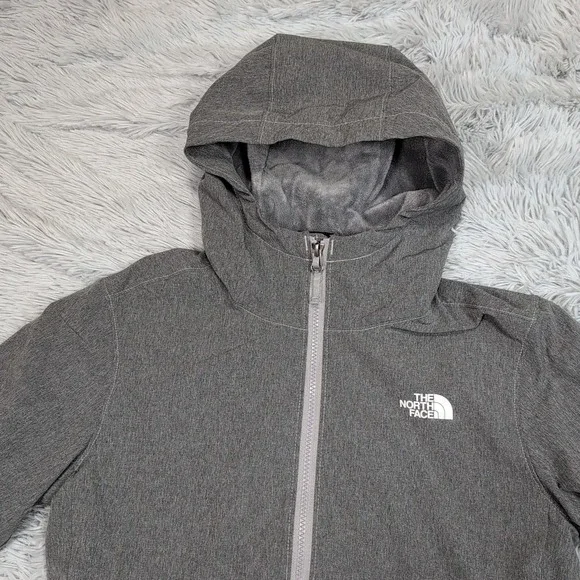 The North Face Jacket Womens S Gray Zip Up Pockets Gorpcore Hoodie Fleece Lined - Picture 9 of 14